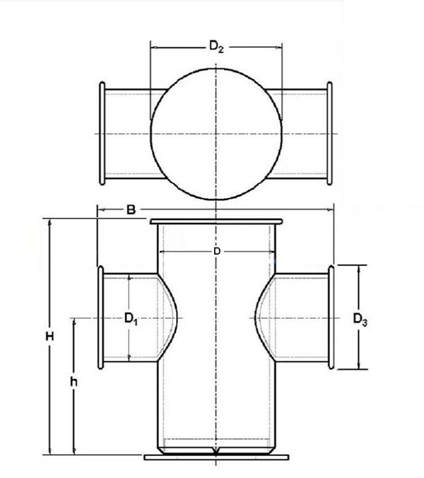 Dimensions of JIS F2804 Cruciform Bollard