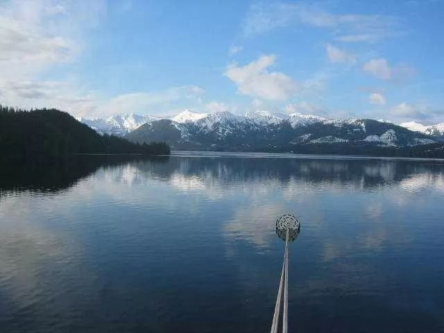 mooring buoy after tying