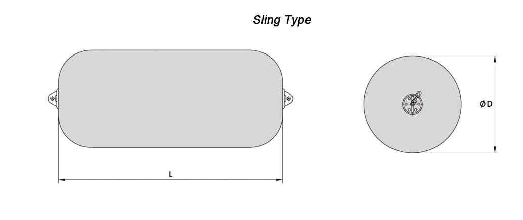 Sling Type Yokohama Pneumatic Fender Structure