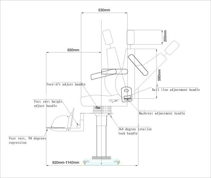 BM-002 Type Captain Chair Technical Parameters