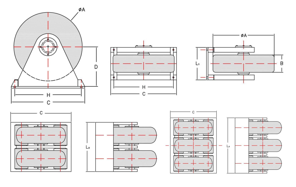 Marine Roller Fenders Dimensions