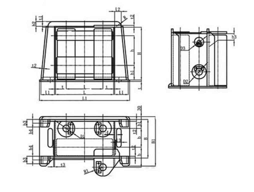 Parameters of JIS F2026 Type BR Roller Fairlead