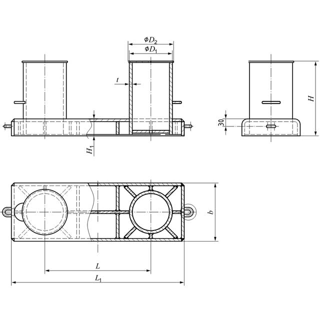 ISO13795 Bollard Type B Size Chart