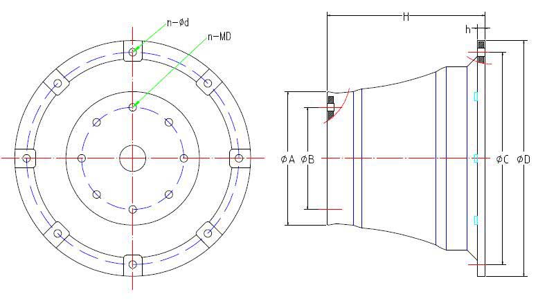 dimensions of cone rubber fender