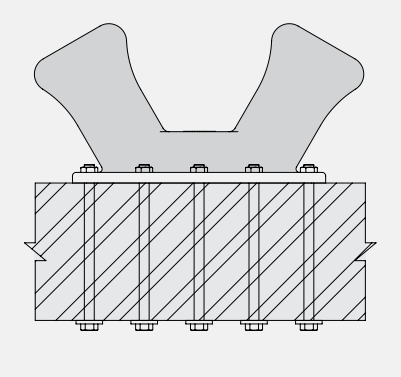 Steelwork Mounting Type Bollard