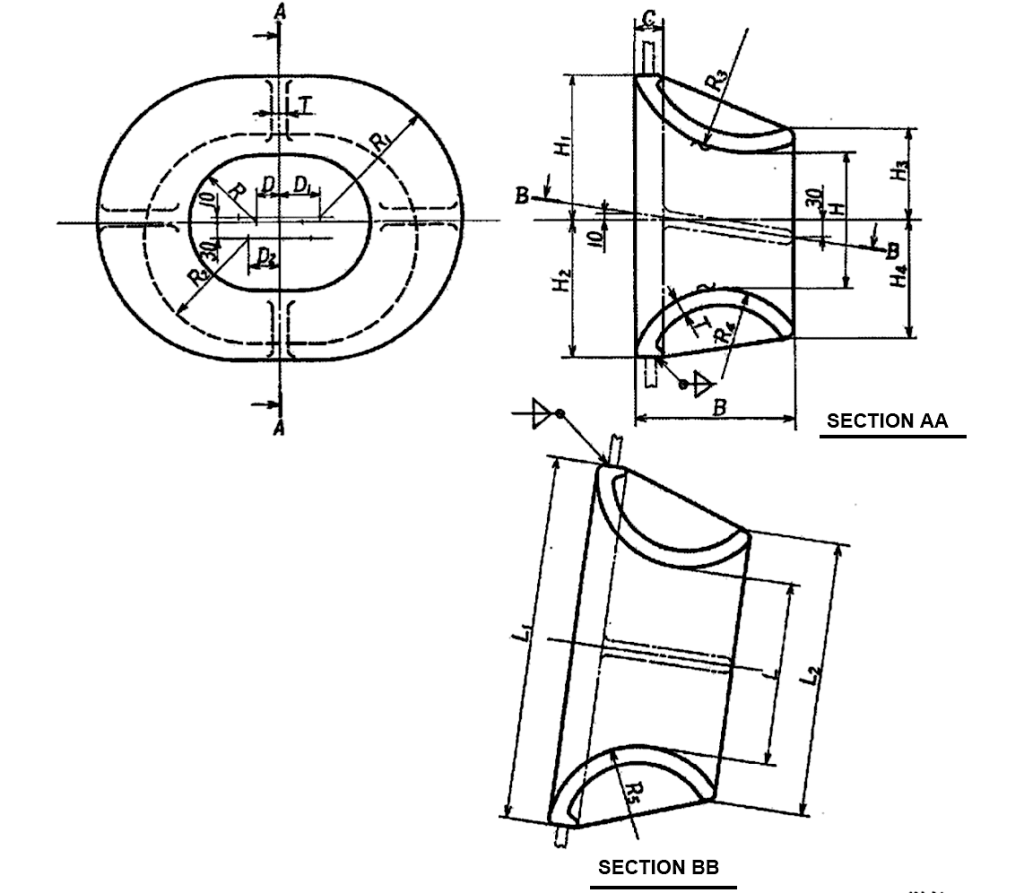 JIS F2030-1978 Type B Mooring Chock Specification