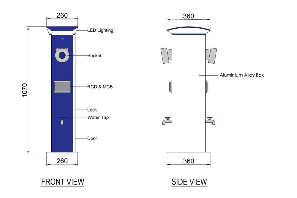 Specifications of Marine Power Pedestal