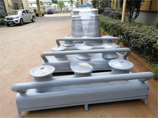 ships guide roller with stand open type three-roller fairlead