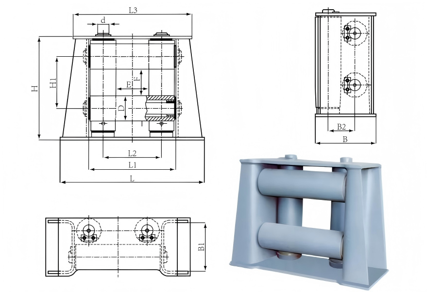 CB3062-79 Four-Roller Fairlead Type BB