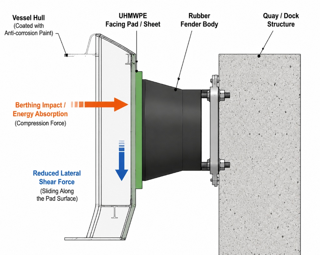 UHMWPE Sheet: The Vital Function in Marine Rubber Fender Systems