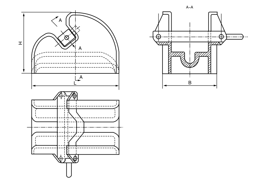 CB 286-84 Cast Steel Bar Type Chain Stopper